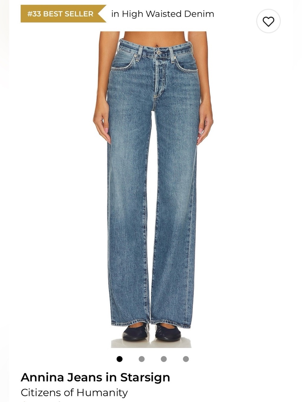Citizens Of Humanity Annina Wide Leg Jeans in Pinnacle Blue